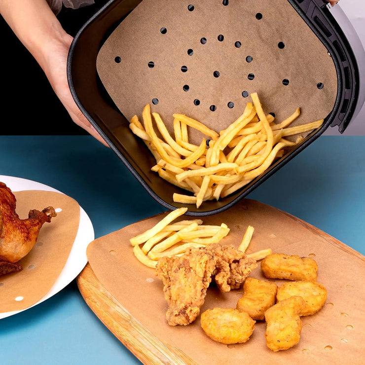 Air Fryer Parchment Paper, Air Fryer Liners, 200Pcs 8.5 Inch, Air Fryer Accessories, Perforated Parchment Paper for Air Fryer, No Burn, Easy Cleanup