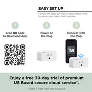 Wi-Fi Plug - Smart Outlet Compatible with Alexa & Google, White (3-Pack)