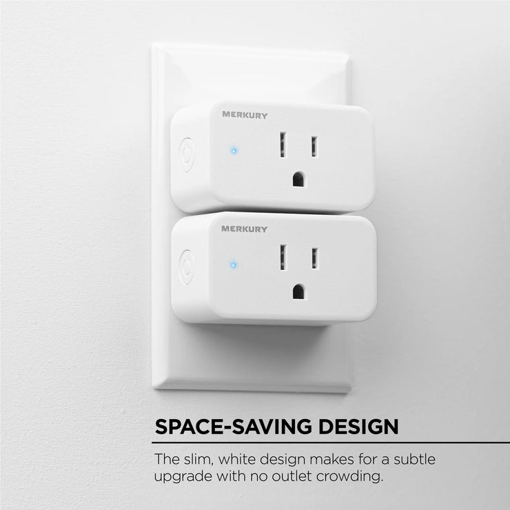 Wi-Fi Plug - Smart Outlet Compatible with Alexa & Google, White (3-Pack)