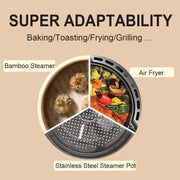 Air Fryer Parchment Paper Liners, 100 Pcs Disposable Papers Liner for 2-3QT Air Fryer Baking, 7 Inch Safe and Non-Stick Unbleache Steamer Liner for Microwave, Oven, Steaming Basket